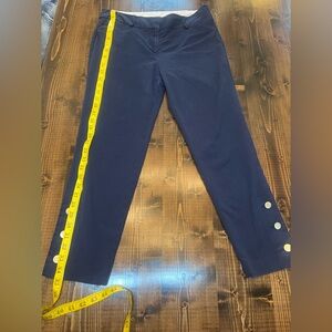 Talbots Navy slacks with Button Detail womens size eight petite